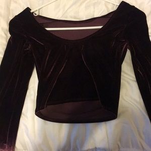 velvet crop top